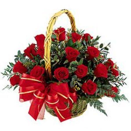 Basket of 18 Red Roses product867