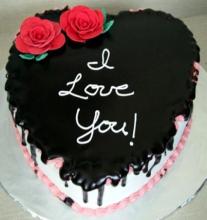 1.5 Kg Heart Shaped Chocolate Cake